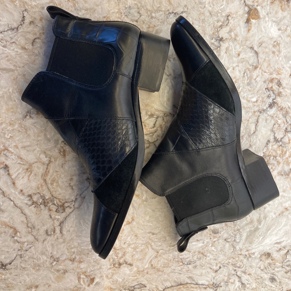 Coach Suffolk Patchwork Bootie Black Size 7 - image 3